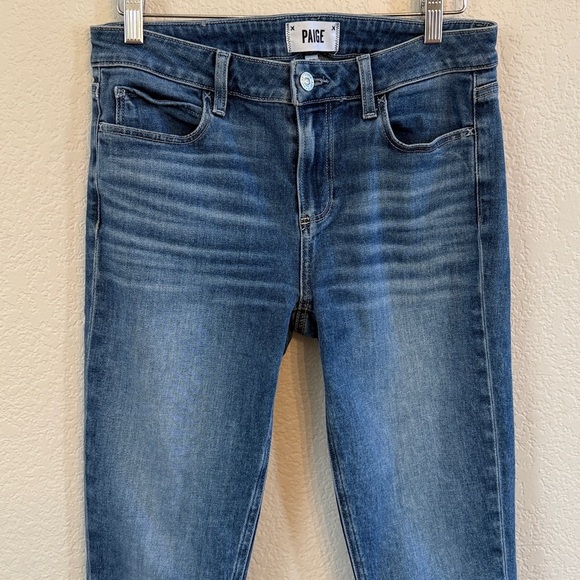 Paige Skyline Skinny Crop Denim Jean Blue Size 29 - Picture 5 of 12